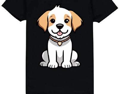 diseño de remera con logo de perro