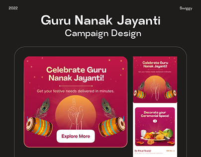 Swiggy Instamart Guru Nanak Jayanti Campaign Design