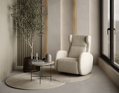 Presentation of armchair for the website