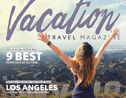 Vacation Magazine: Cover, Contents, and Two Spreads