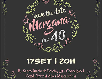 Convite aniversário cliente Morgana Mascarenhas