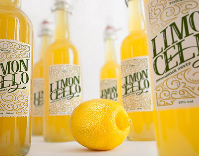 Упаковка для лимонного ликера "LIMONCELLO"
