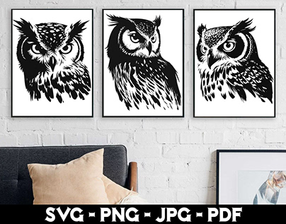 Owl SVG/PNG Design for Print, T-shirt