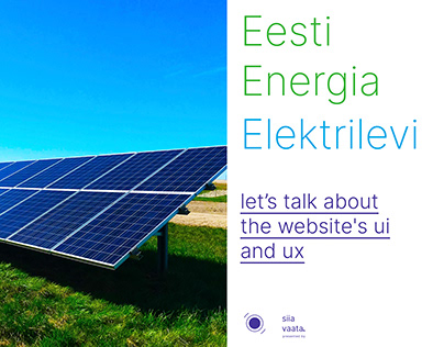 Eesti Energia User Experience Analysis (short-analysis)