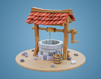 Lowpoly medieval well (Grant abbitt)