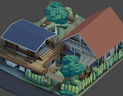 3D Isometric Architectural Concept