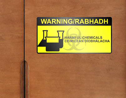 Irish Chemical Warning Label