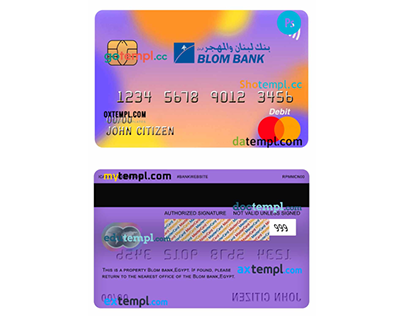 Egypt Blom Bank mastercard debit