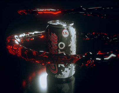 Coca Zero ADS Cinema 4d/Octane/Realflow