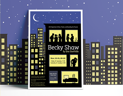 JCCC Theatre Department Poster - Becky Shaw