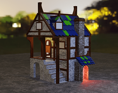 WIP - blacksmith house (inspired by a lego set)