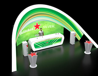 Heineken bar Counter - 3D Design | ©