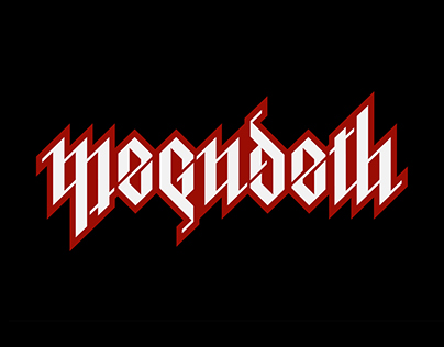 Logo-ambigram of Megadeth