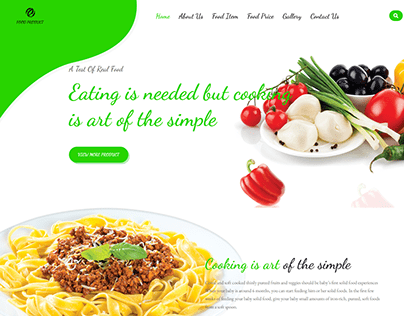 Food Product Restaurant Website