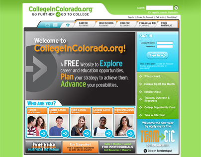 CollegeInColorado.org Website Redesign