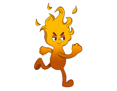 Animation Fireboy for a project "Fireboy and Watergirl"