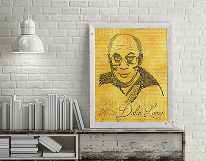 Dalai Lama - Typography Portrait