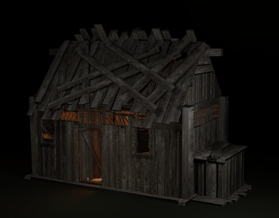 3D Game Build l Wooden Hut
