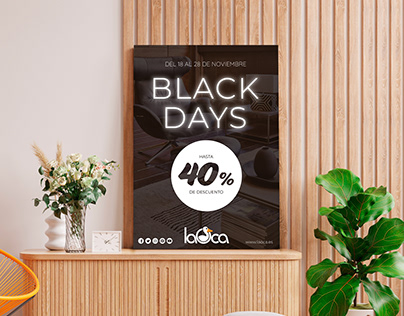 Black Days Printed campaign for La Oca's stores