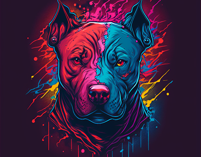 Pitbull with two colors