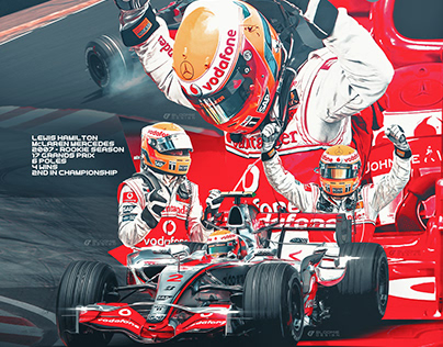 Lewis Hamilton 2007 Rookie Season Poster