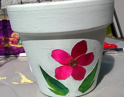 Decoupage Flower Pot