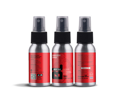 Spray bottle and box packaging design