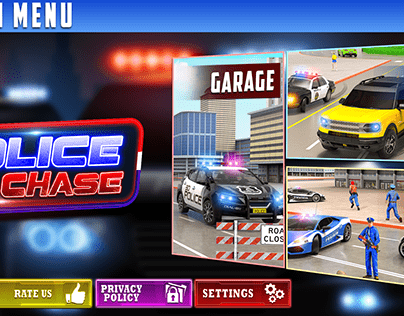 POLICE CAR CHASE GAME UI