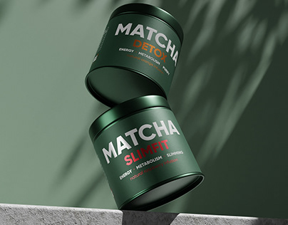 Project thumbnail - Matcha Tea Label Design & CGI