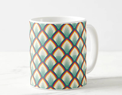 Pichwai Diamond Pattern Coffee Mug