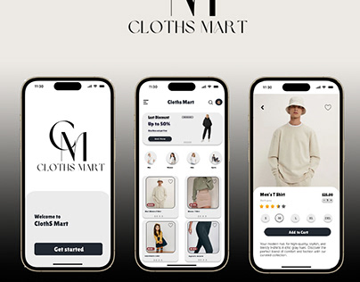 ClothS Mart Mobile App UI Design