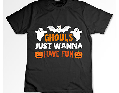 Halloween T-shirt Design. Ghouls just wanna have fun.