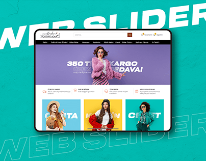 Moda Giyim Web Sitesi Slider ve Banner Tasarımı