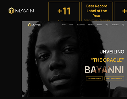 Landing Page Design for Mavin Record Label