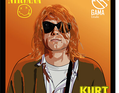 kurt Cobain-Ilustración vectorial