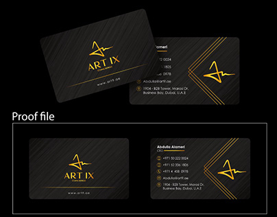 A sleek and sophisticated business card.