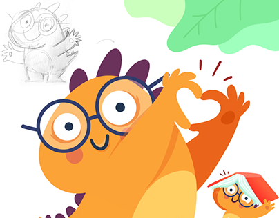 Dino Nicola Character for Kids Mobile App