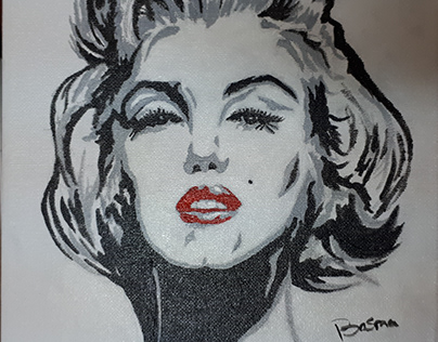 Marilyn Monroe with Acrylic colours