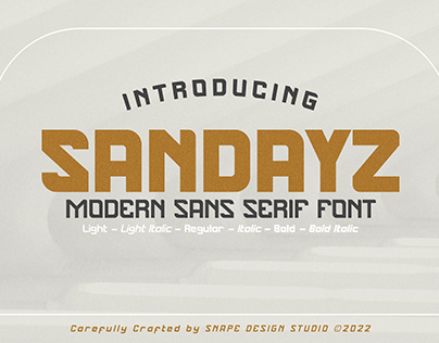 Sandayz - Modern Sans Serif Font