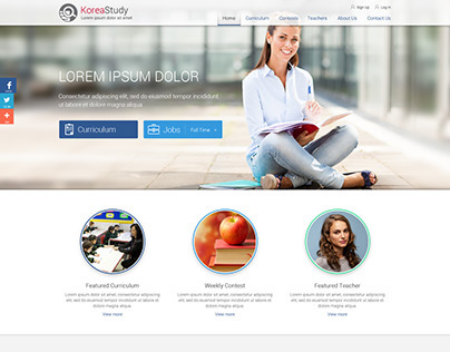 Home Page Design for eLearning Software