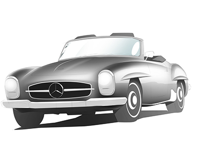 Mercedes 190SL Illustration
