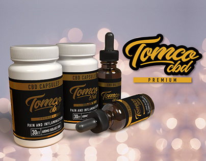 Tomco CBD Label Design and Product Images