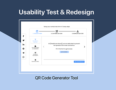 QR code Generator Usability Test & Redesign