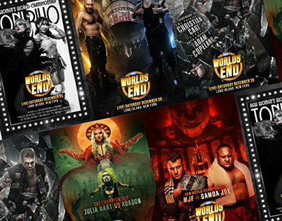 AEW Worlds End 2023 official Match Posters