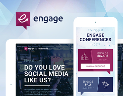 Socialbakers — Engage events web design