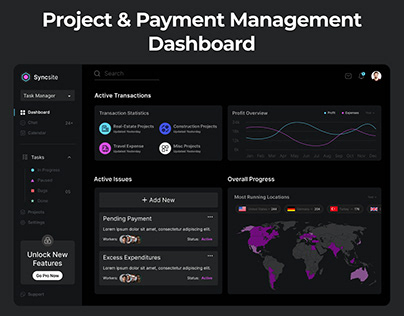 Saas Dashboard for Project & Payment Management
