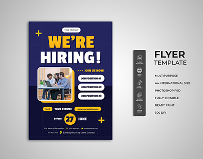 Project thumbnail - Hiring Vacancy Position Flyer