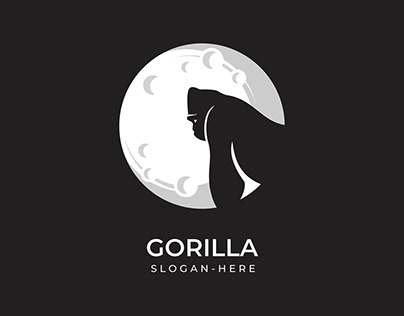 Gorilla Under Moon Logo