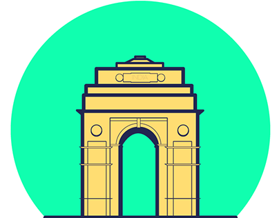India Gate Illustration