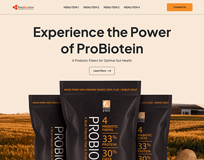 Probiotein Landing Page Design
